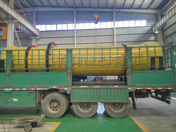 黑龍江綏化的客戶，您采購的雞糞烘干機(jī)已發(fā)出，請查收