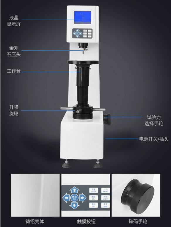 數(shù)顯洛氏硬度計(jì)各部位名稱(chēng)細(xì)節(jié)圖